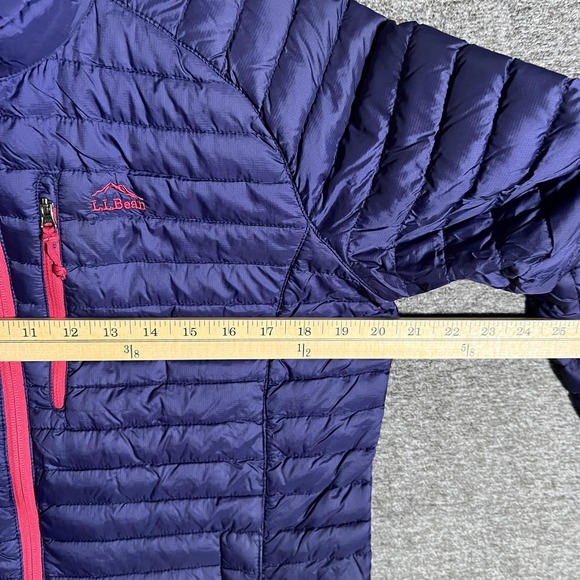 L.L.Bean Jacket Girls XL 18 Purple DownTek Double Up Puffer Lightweight Warm - Picture 4 of 9